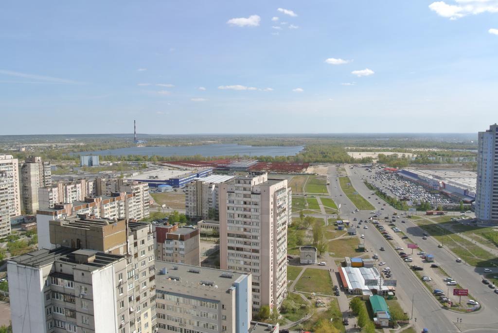 Panoramic view apartment Poznyaky Kijów Zewnętrze zdjęcie
